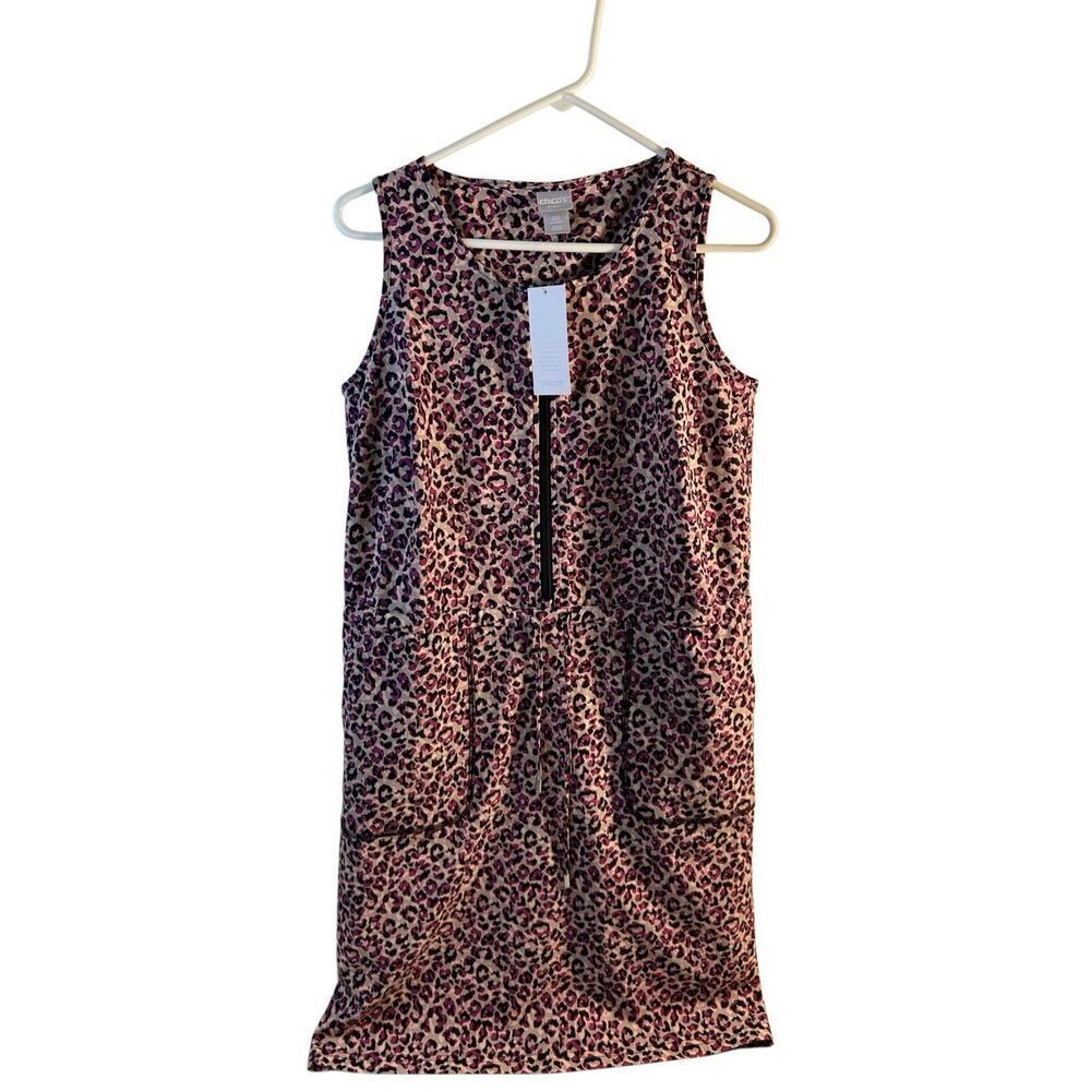 Chicos Zenergy dress 00 size 2 UPF 50+ New‎ Animal print packable